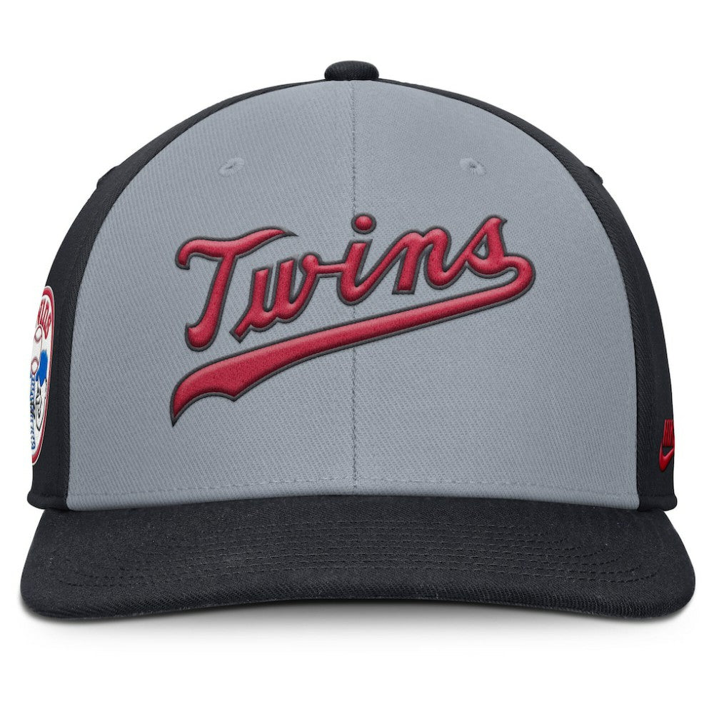 Minnesota Twins Pro Performance Snapback Hat Gray/Navy | Nike