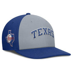 Texas Rangers Pro Performance Snapback Hat Gray/Royal | Nike