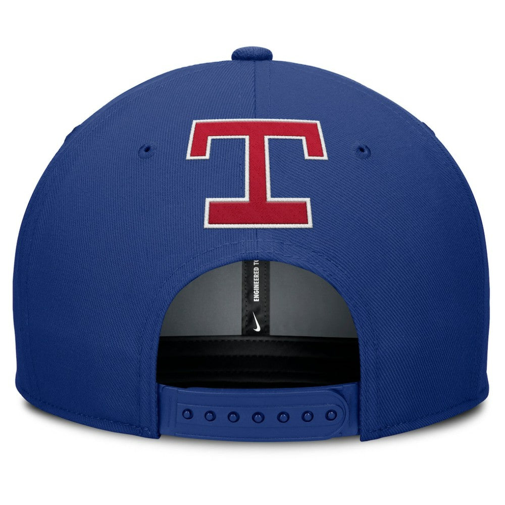 Texas Rangers Pro Performance Snapback Hat Gray/Royal | Nike