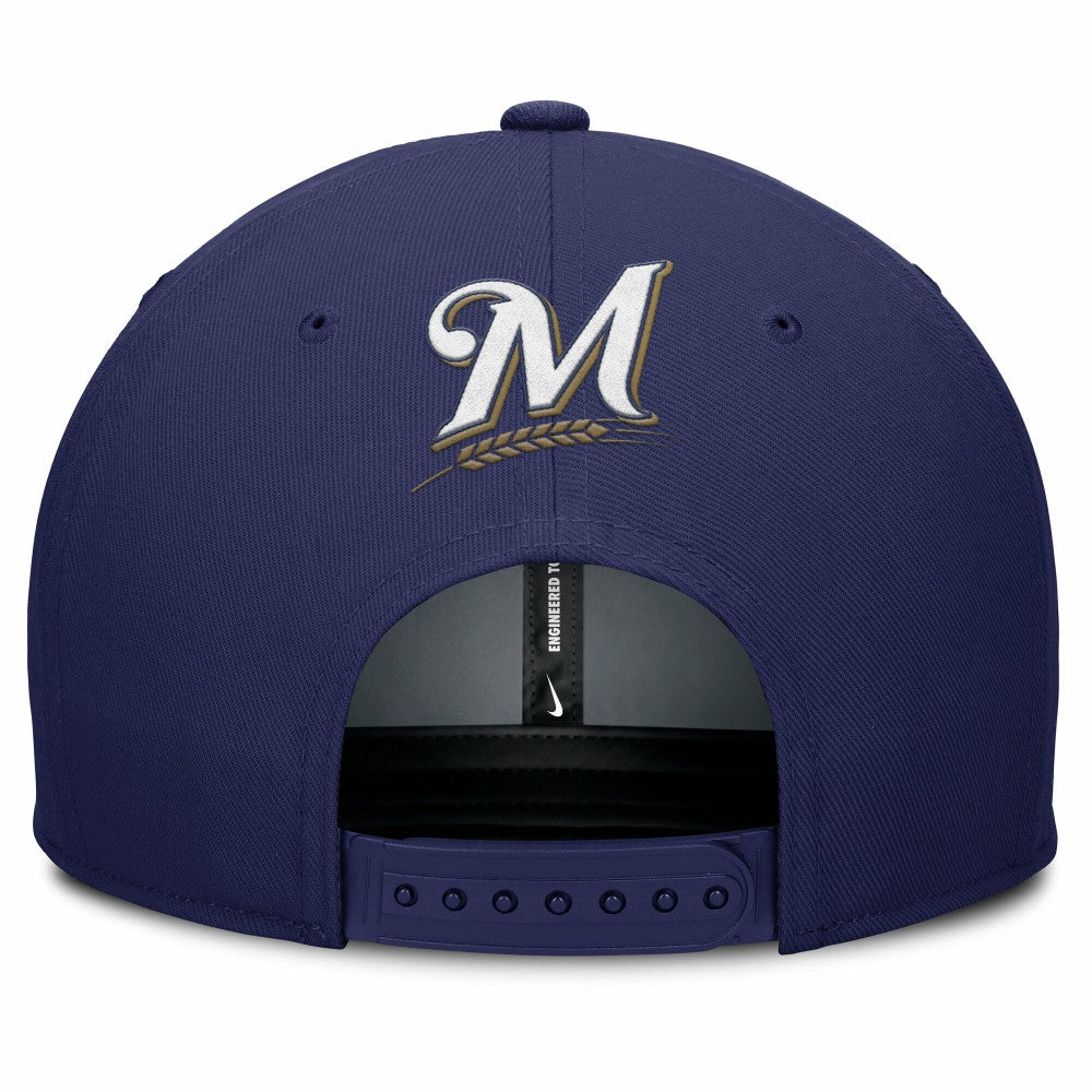 Milwaukee Brewers Pro Performance Snapback Hat Gray/Navy | Nike