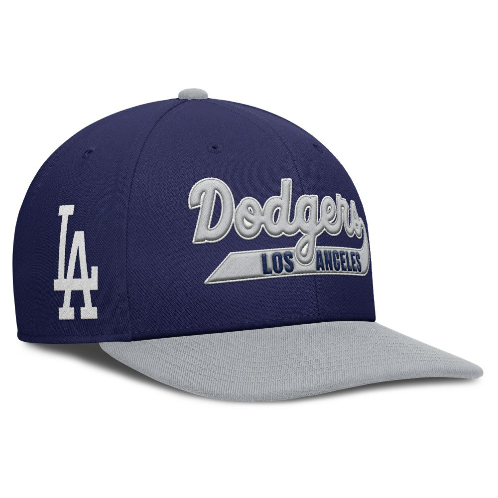 Los Angeles Dodgers Pro Performance Snapback Hat Navy/Gray | Nike
