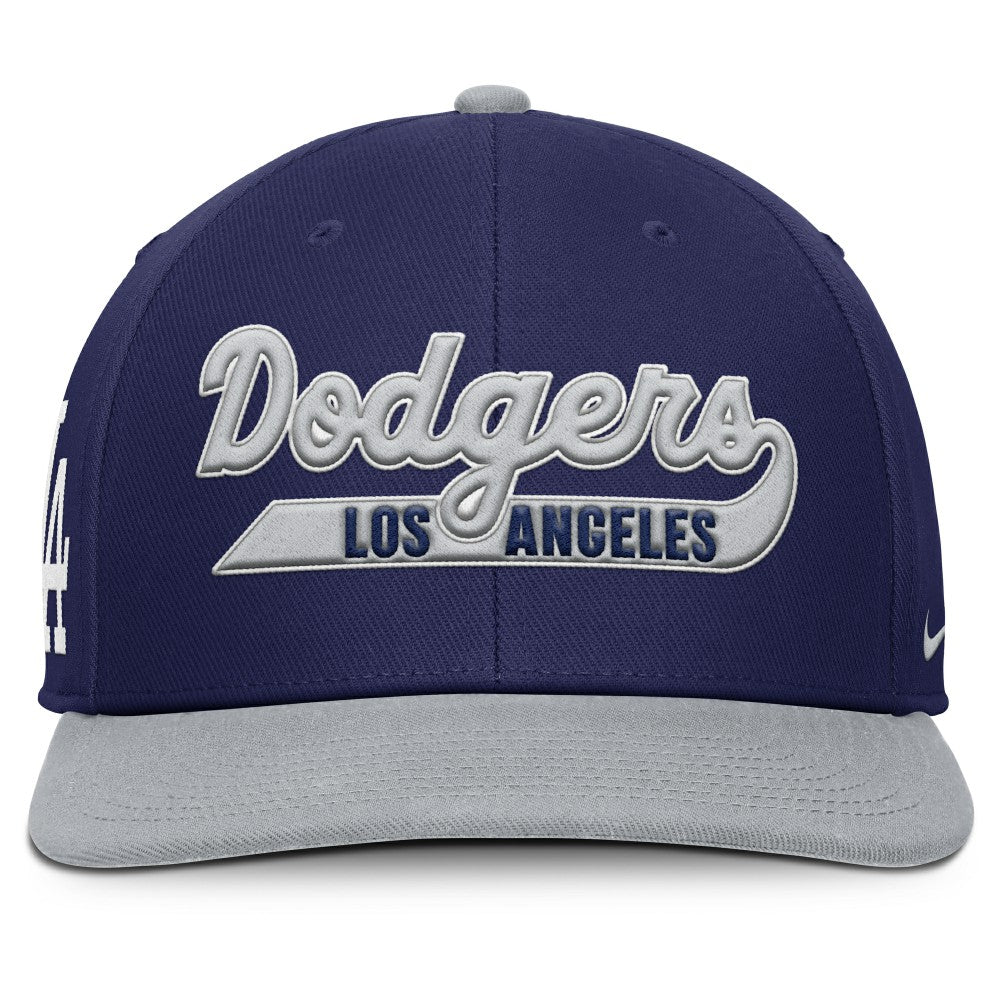 Los Angeles Dodgers Pro Performance Snapback Hat Navy/Gray | Nike