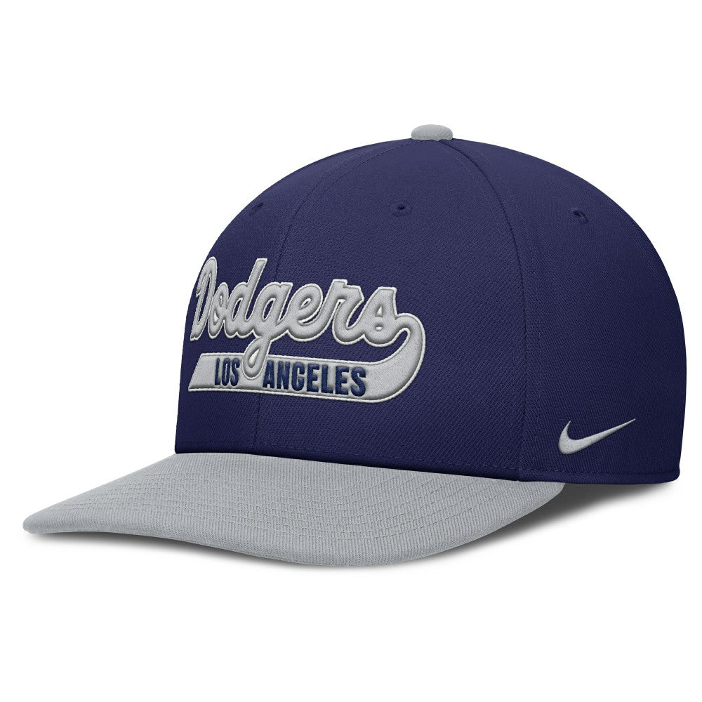 Los Angeles Dodgers Pro Performance Snapback Hat Navy/Gray | Nike