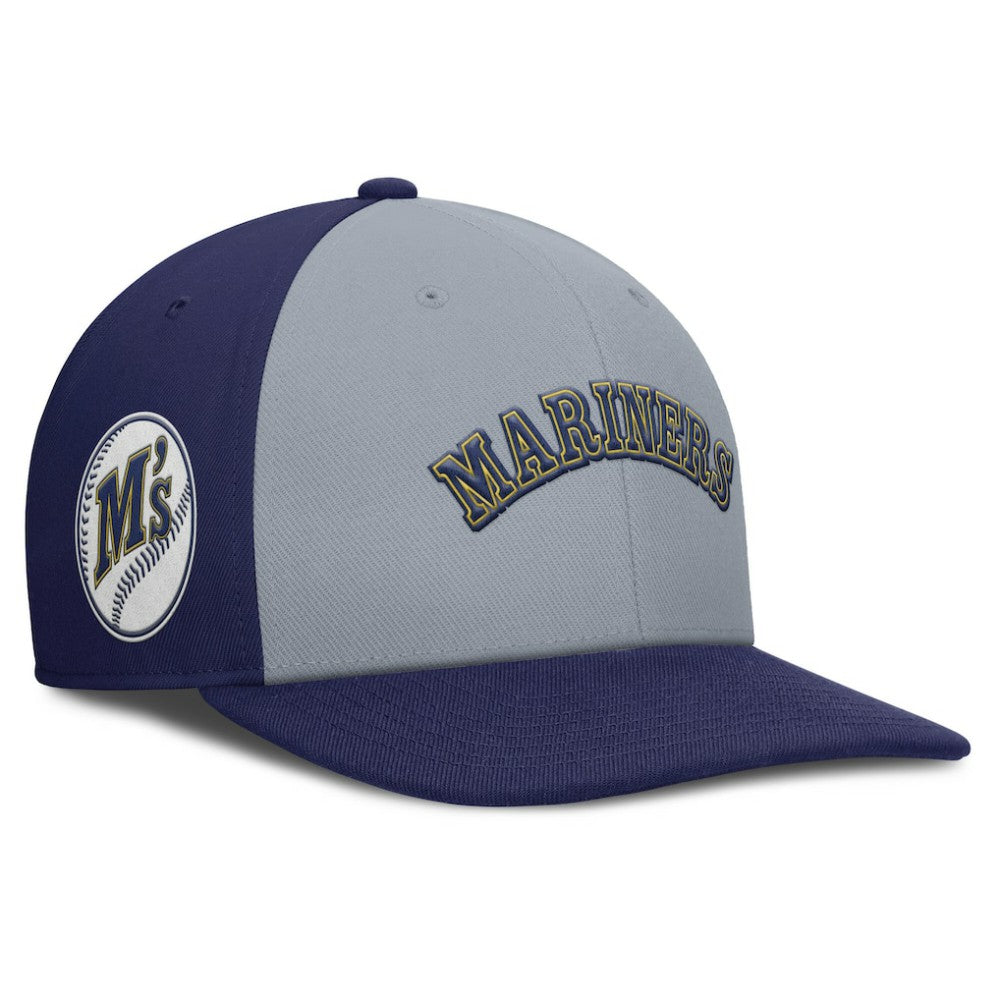 Seattle Mariners Pro Performance Snapback Hat Gray/Navy | Nike