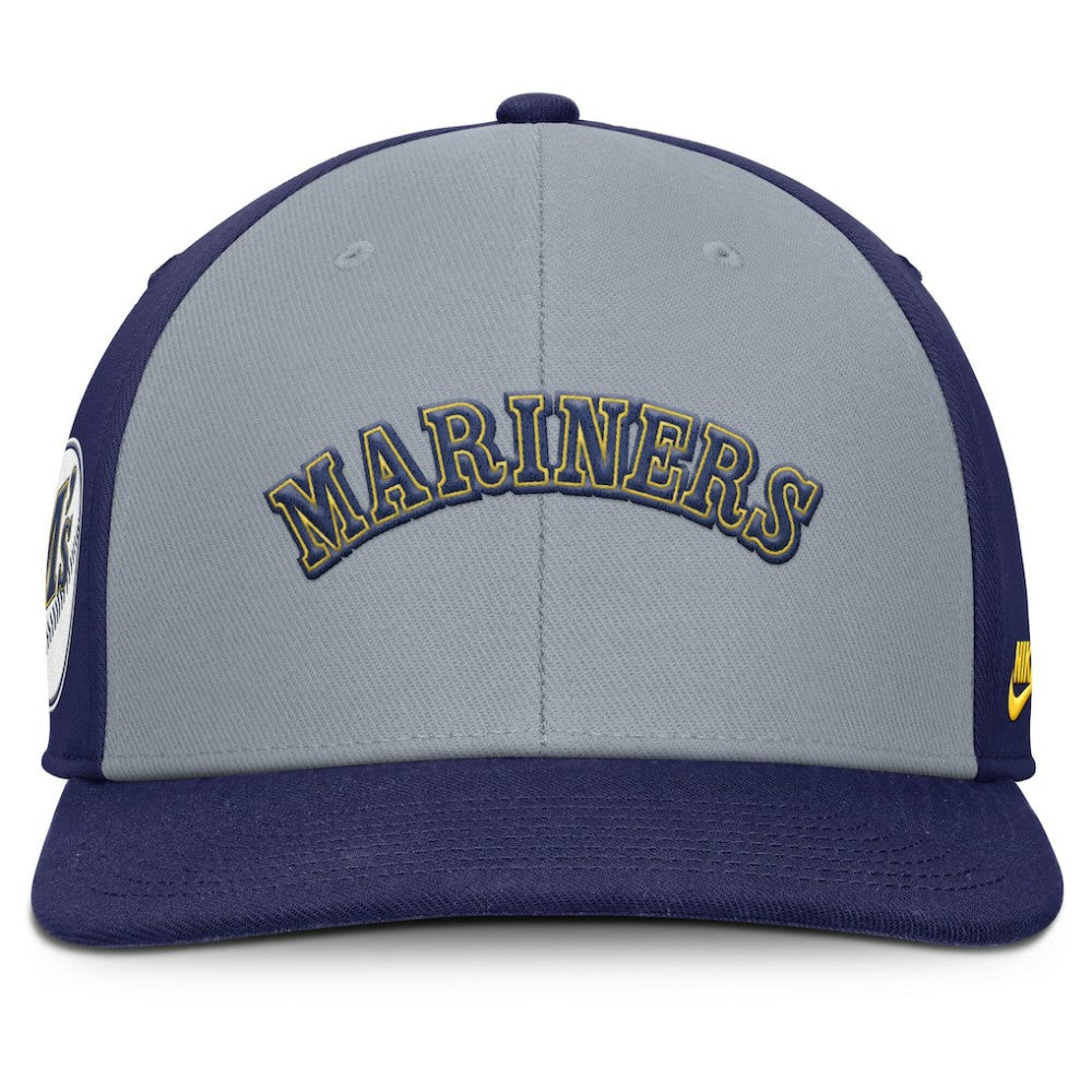 Seattle Mariners Pro Performance Snapback Hat Gray/Navy | Nike