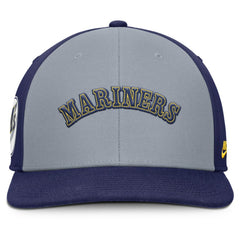 Seattle Mariners Pro Performance Snapback Hat Gray/Navy | Nike