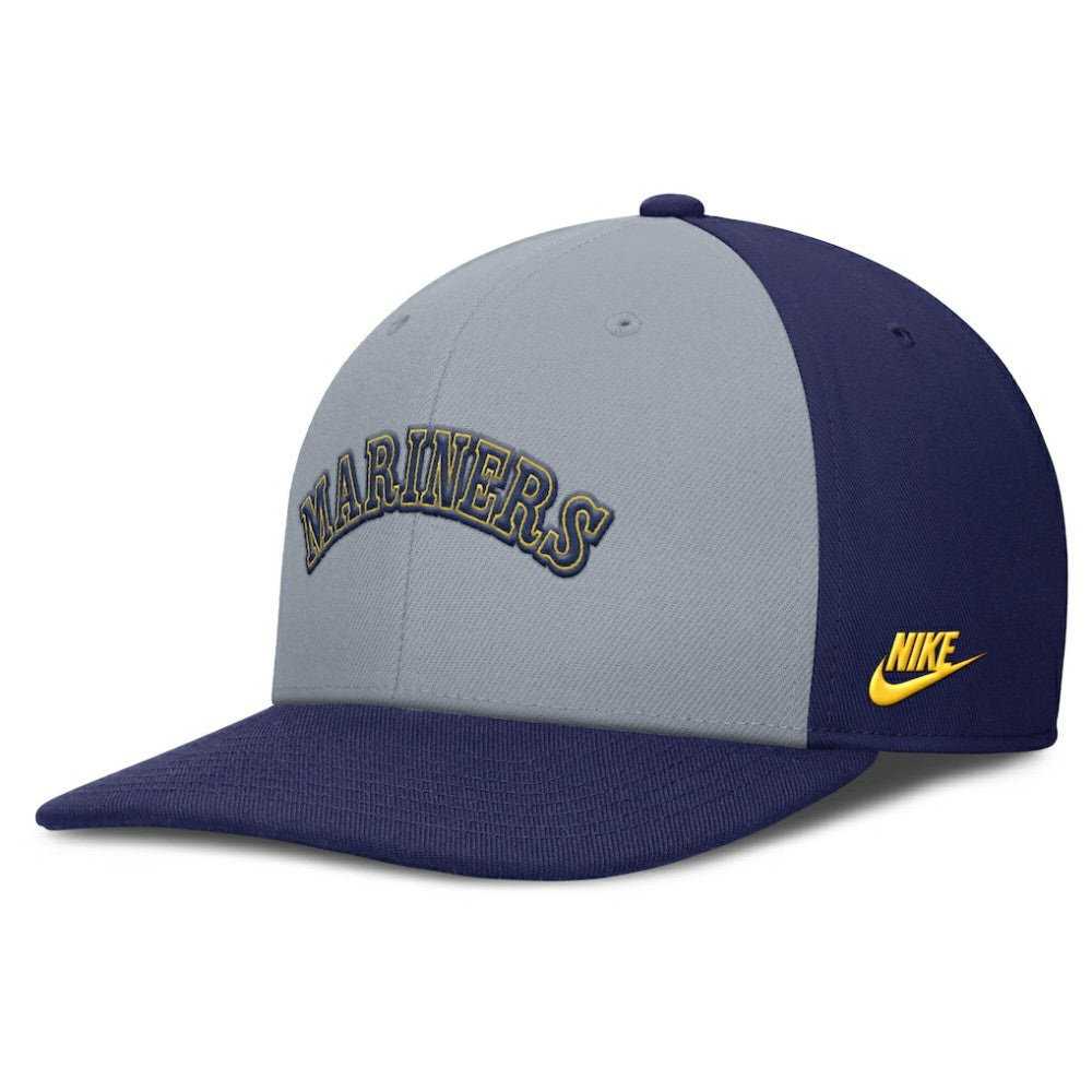Seattle Mariners Pro Performance Snapback Hat Gray/Navy | Nike