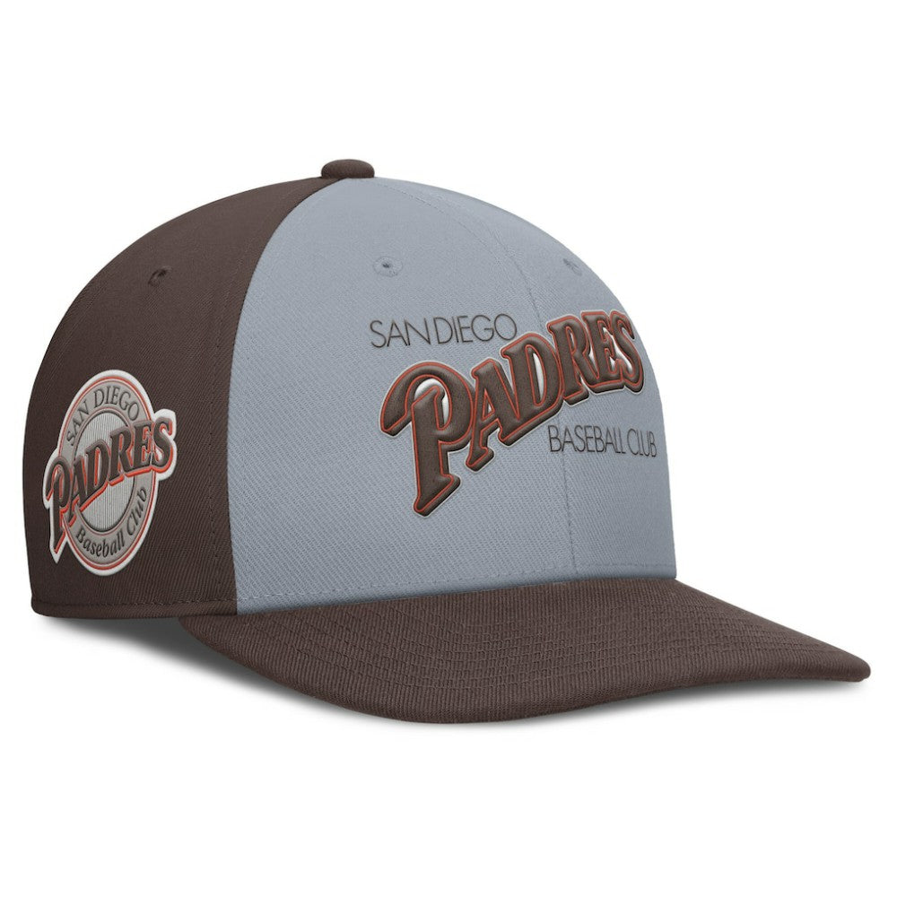 San Diego Padres Pro Performance Snapback Hat Gray/Brown | Nike