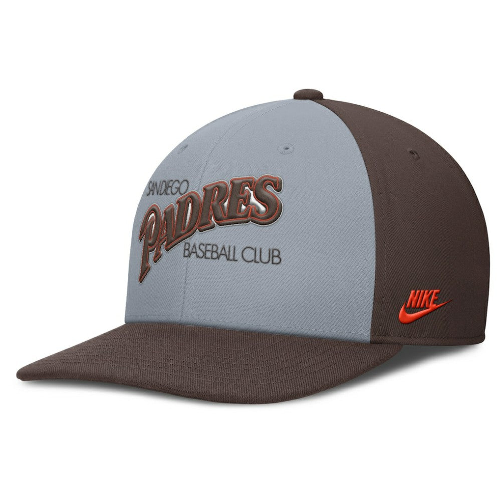 San Diego Padres Pro Performance Snapback Hat Gray/Brown | Nike