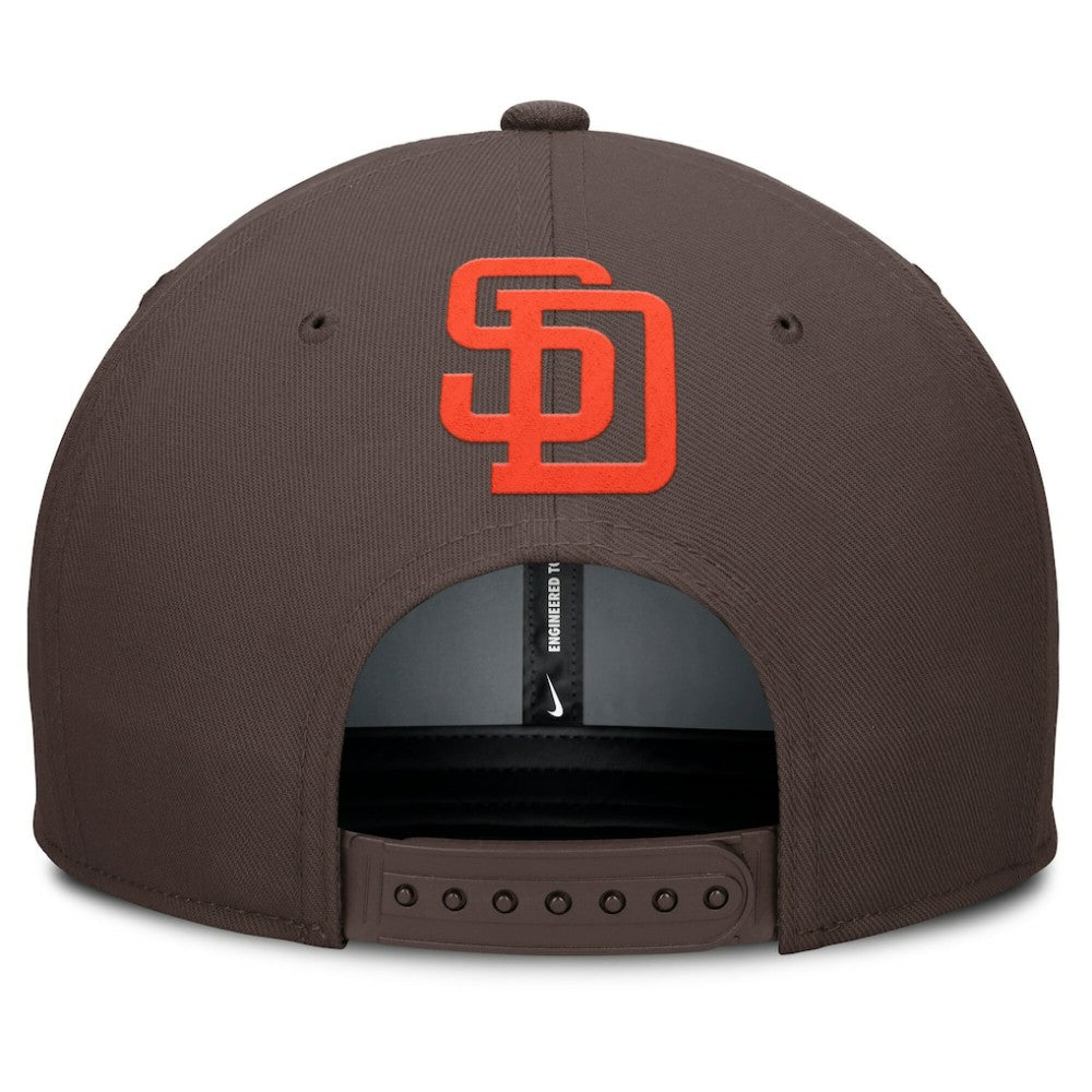 San Diego Padres Pro Performance Snapback Hat Gray/Brown | Nike