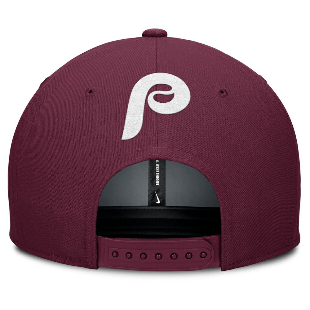 Philadelphia Phillies Pro Performance Snapback Hat Gray/Burgundy | Nike
