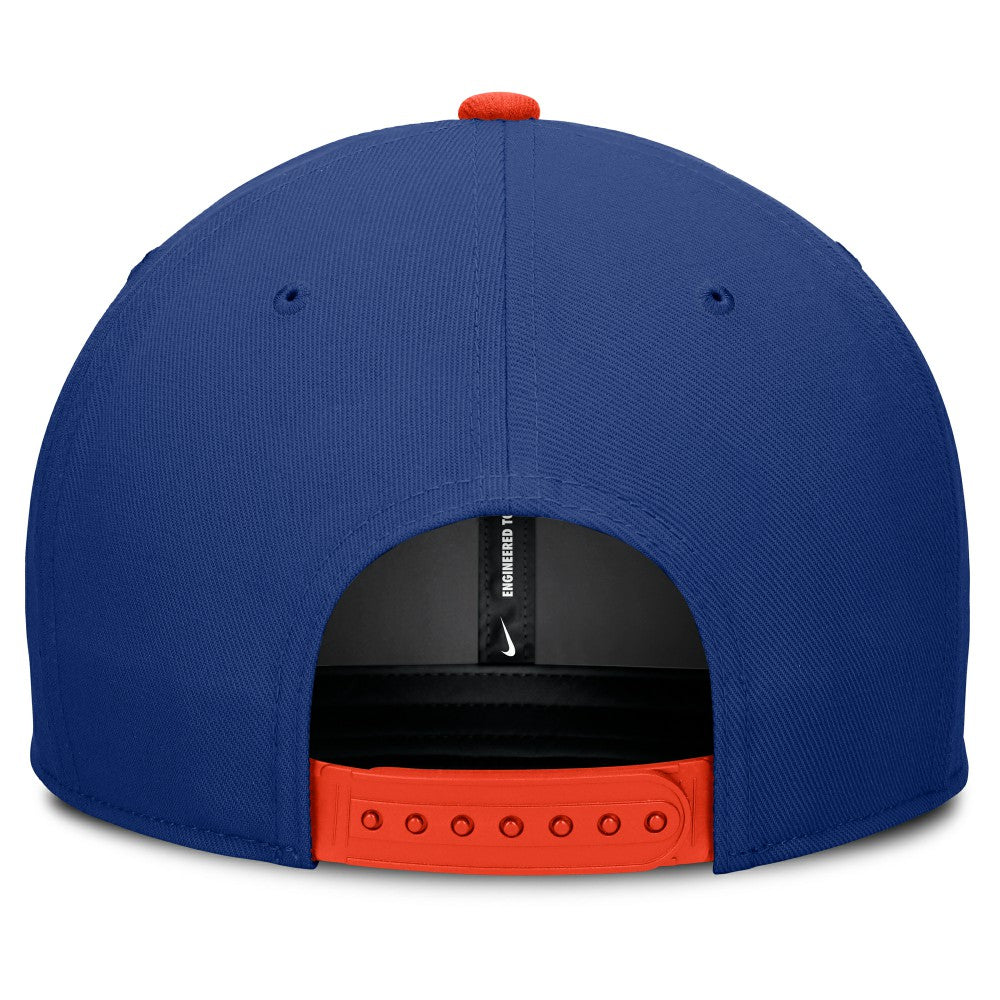 New York Mets Pro Performance Snapback Hat Royal/Orange | Nike