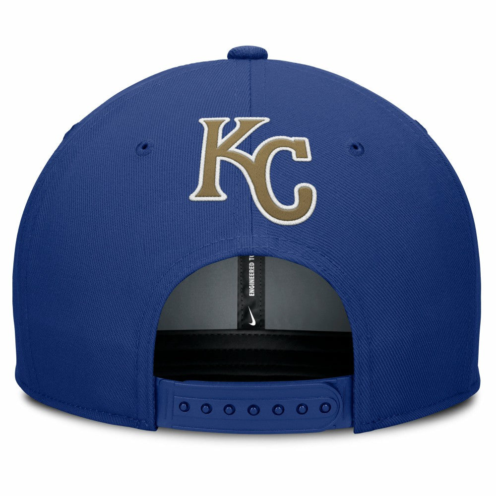 Kansas City Royals Pro Performance Snapback Hat Gray/Royal | Nike
