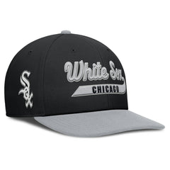 Chicago White Sox Pro Performance Snapback Hat Black/Gray | Nike