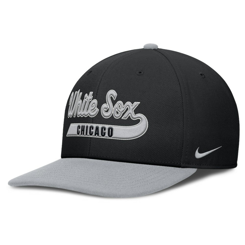 Chicago White Sox Pro Performance Snapback Hat Black/Gray | Nike