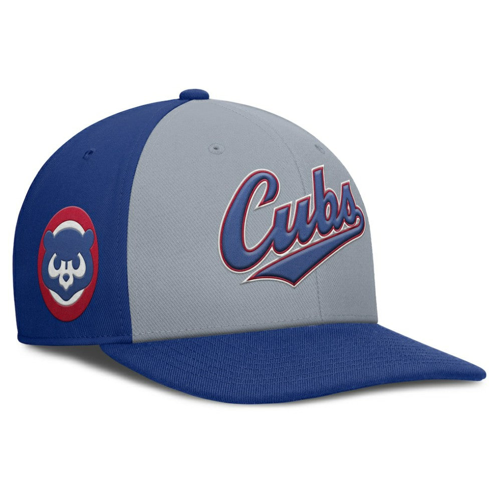 Chicago Cubs Pro Performance Snapback Hat Gray/Royal | Nike