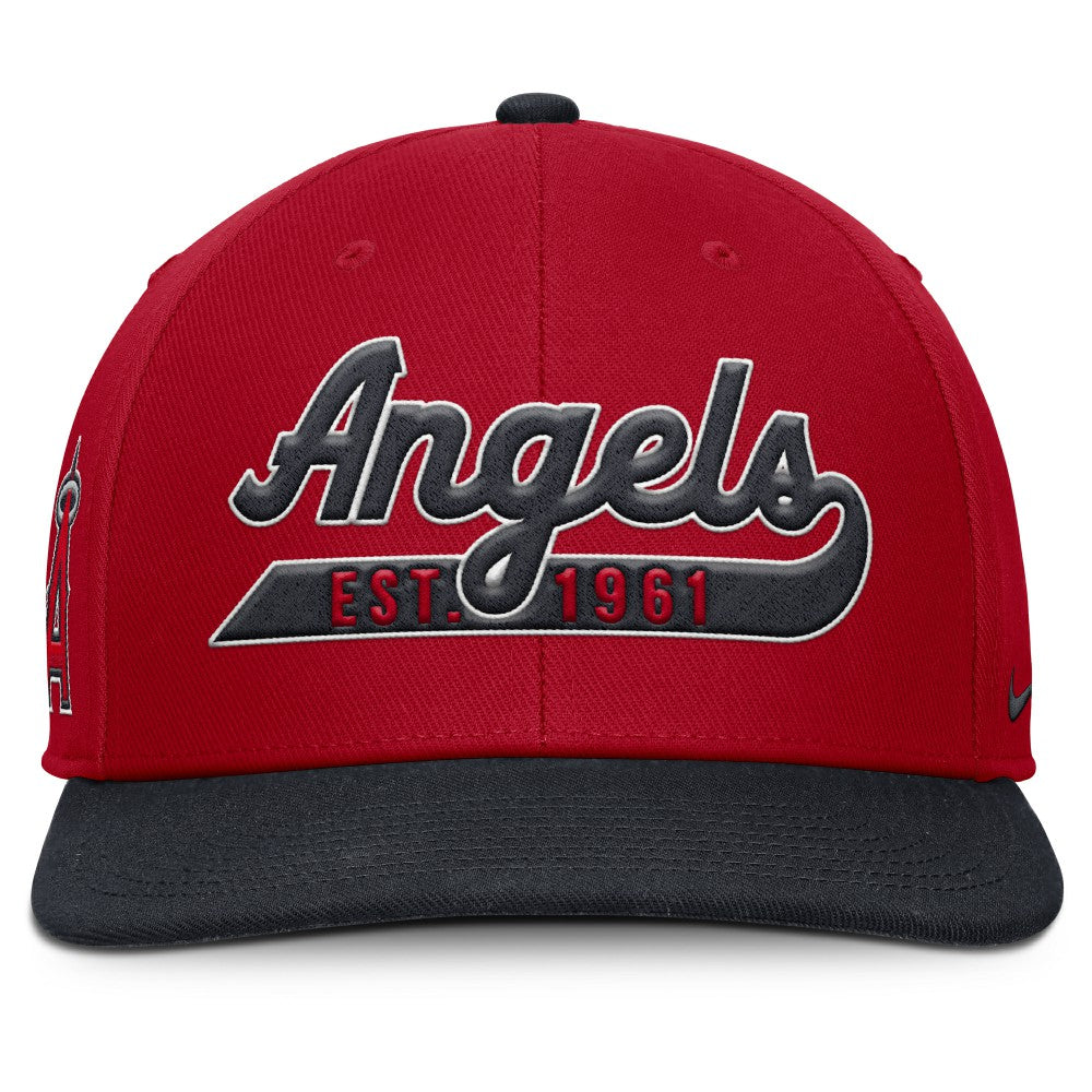 Los Angeles Angels Pro Performance Snapback Hat Red/Navy | Nike