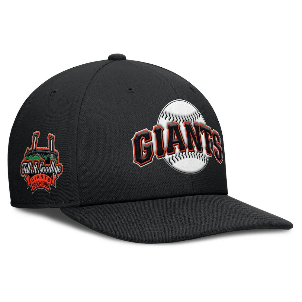 San Francisco Giants Pro Performance Snapback Hat Black | Nike