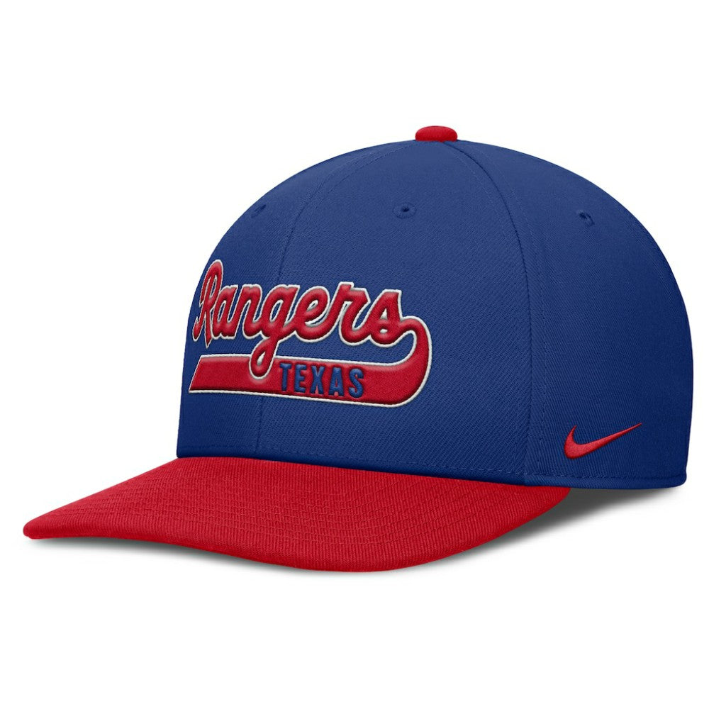 Texas Rangers Pro Performance Snapback Hat Royal/Red | Nike