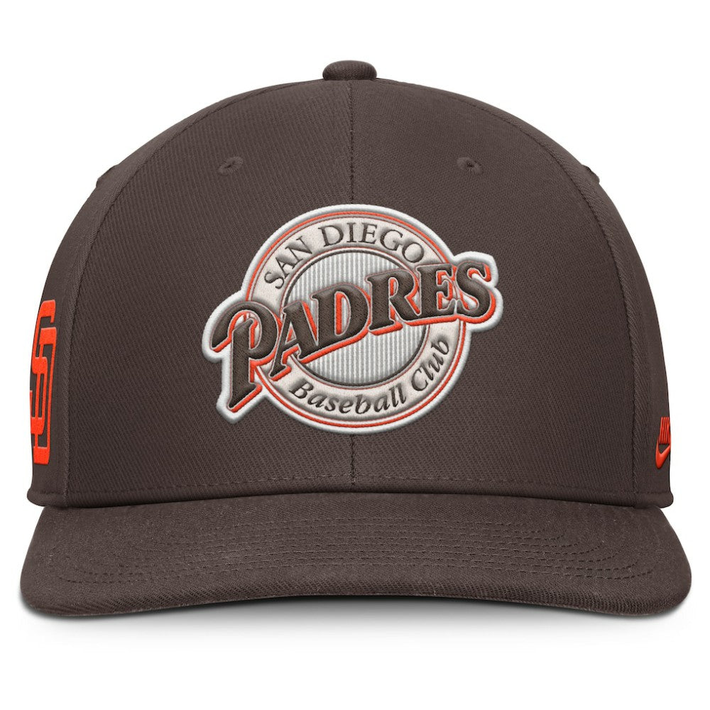 San Diego Padres Pro Performance Snapback Hat Brown | Nike
