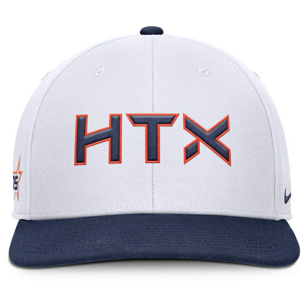 Houston Astros 2025 City Connect Pro Performance Snapback Hat White/Navy | Nike