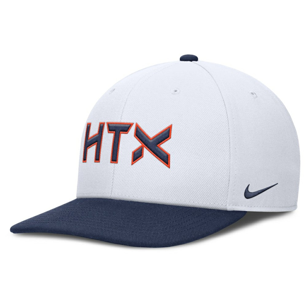Houston Astros 2025 City Connect Pro Performance Snapback Hat White/Navy | Nike