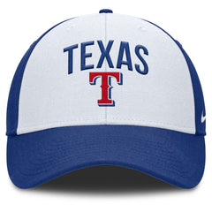Texas Rangers Club Performance Adjustable Hat White/Royal | Nike