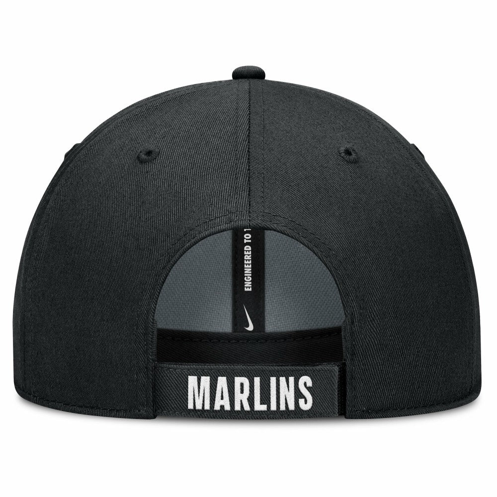 Miami Marlins Club Performance Adjustable Hat White/Black | Nike