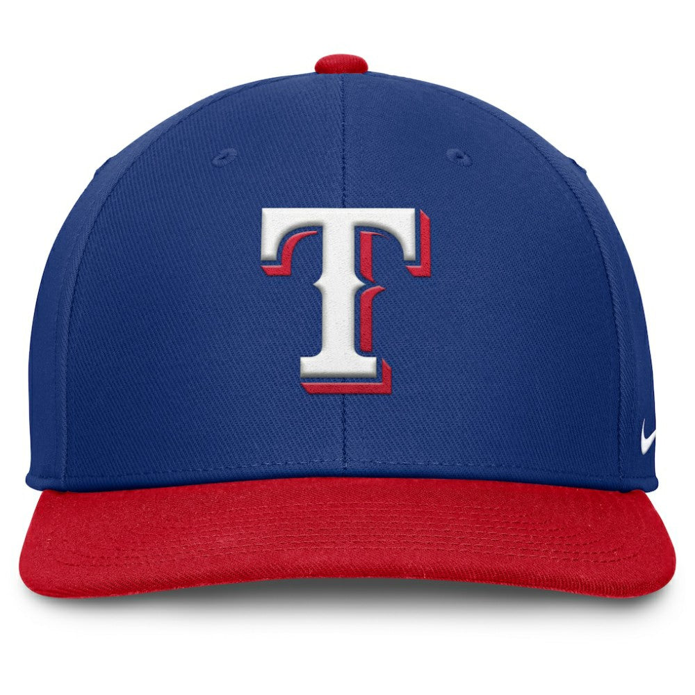 Texas Rangers Pro Performance Snapback Hat Royal/Red | Nike