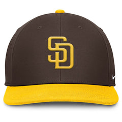 San Diego Padres Pro Performance Snapback Hat Brown/Gold | Nike