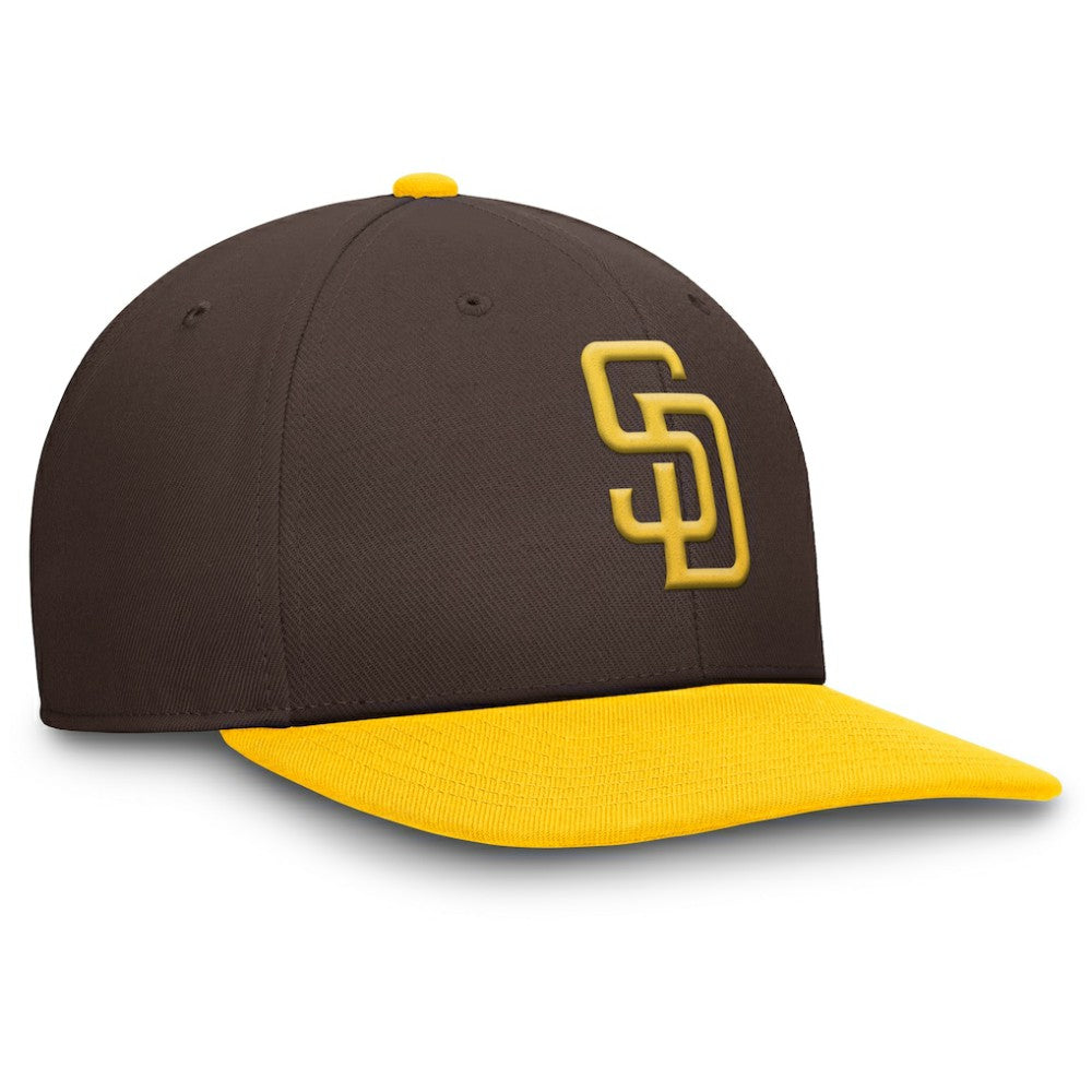 San Diego Padres Pro Performance Snapback Hat Brown/Gold | Nike