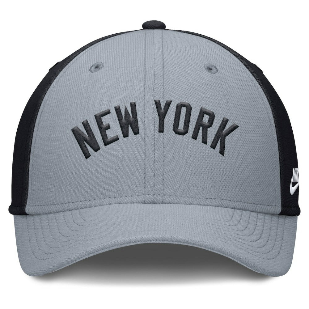 New York Yankees Rise Swoosh Performance Flex Hat Gray/Navy | Nike