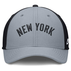 New York Yankees Rise Swoosh Performance Flex Hat Gray/Navy | Nike