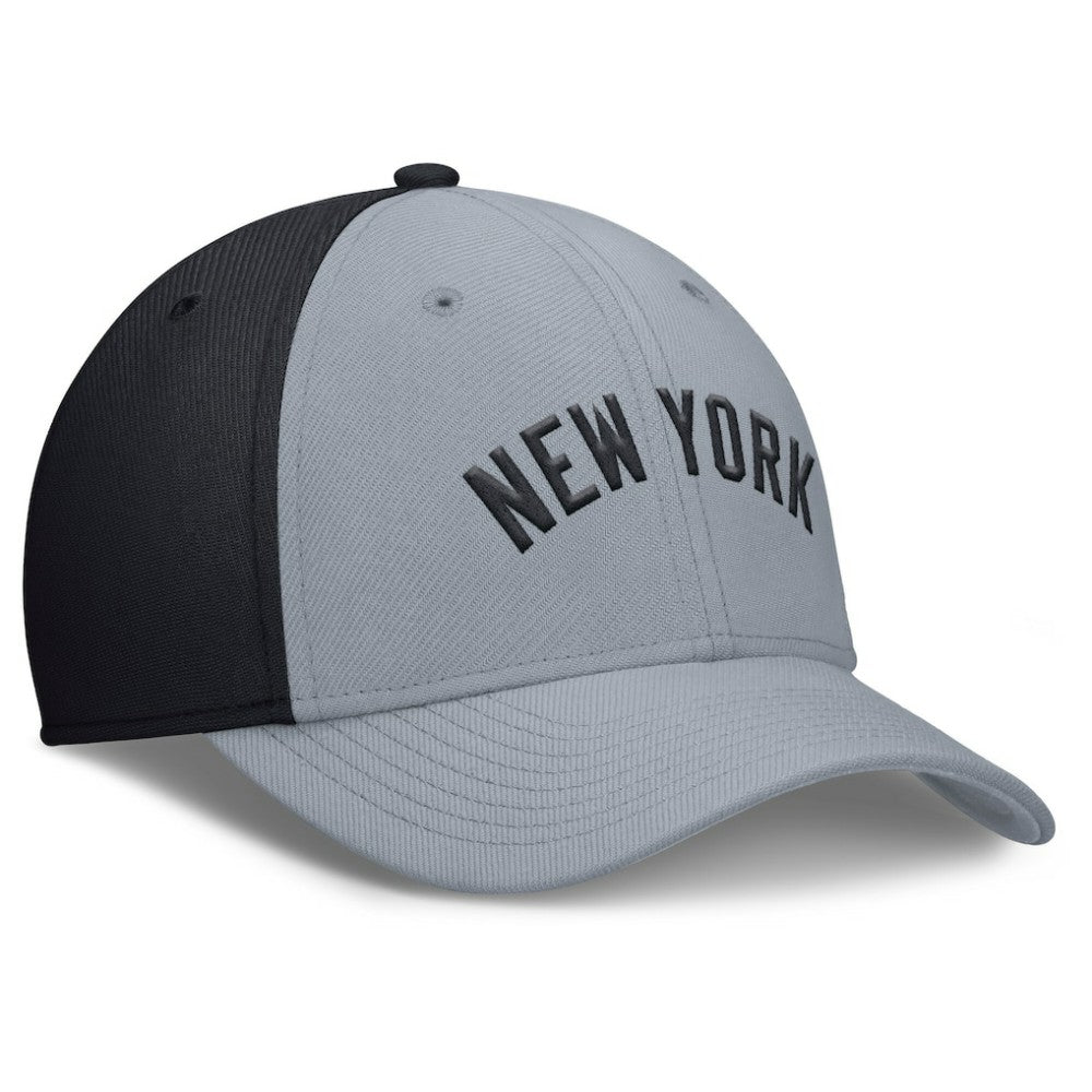New York Yankees Rise Swoosh Performance Flex Hat Gray/Navy | Nike