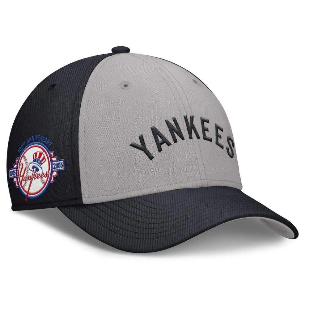 New York Yankees Rise Swoosh Performance Flex Hat Navy/Gray | Nike