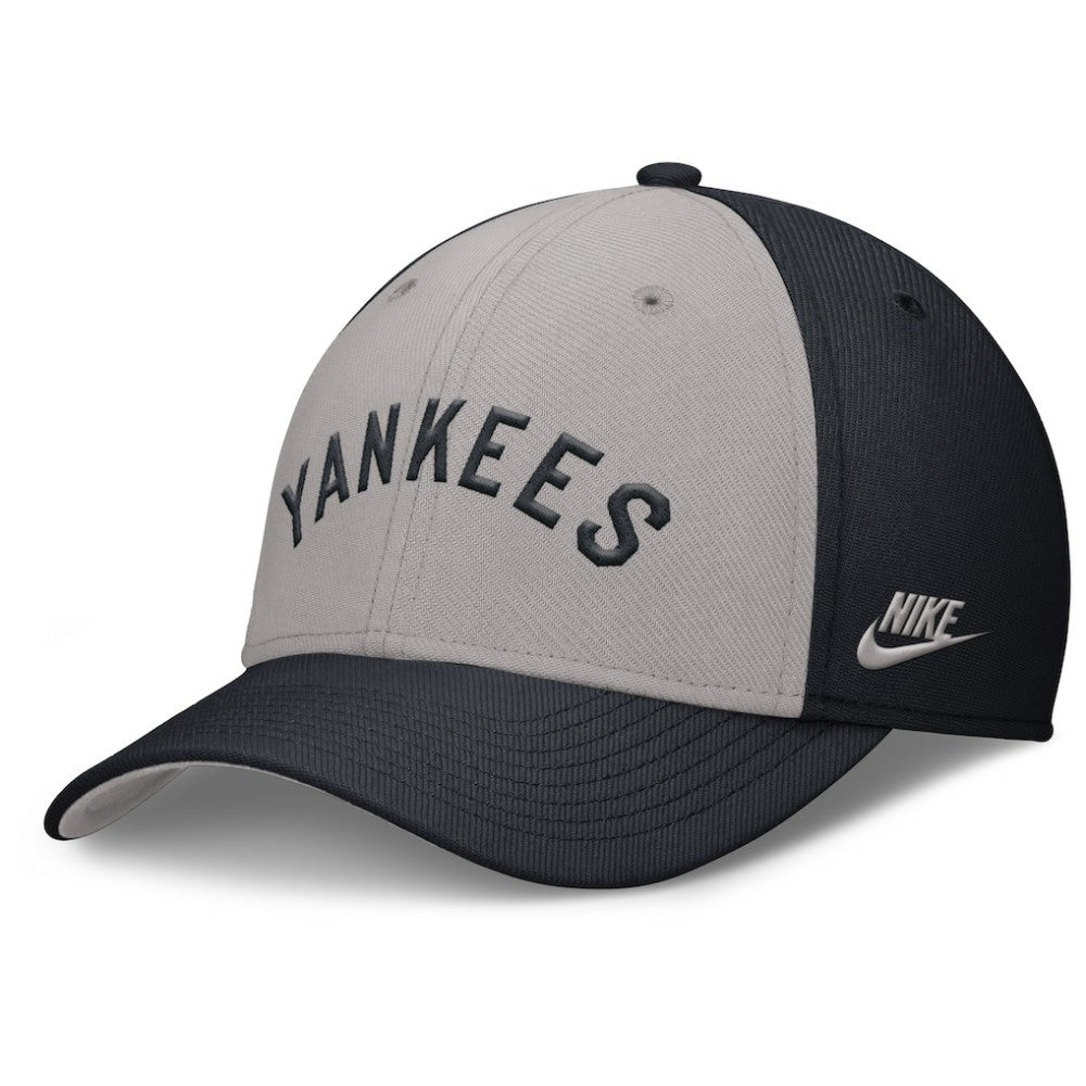 New York Yankees Rise Swoosh Performance Flex Hat Navy/Gray | Nike