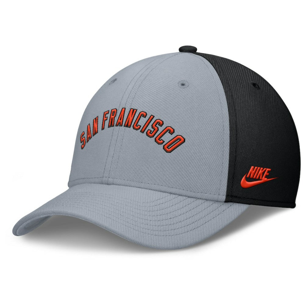 San Francisco Giants Rise Swoosh Performance Flex Hat Gray/Black | Nike