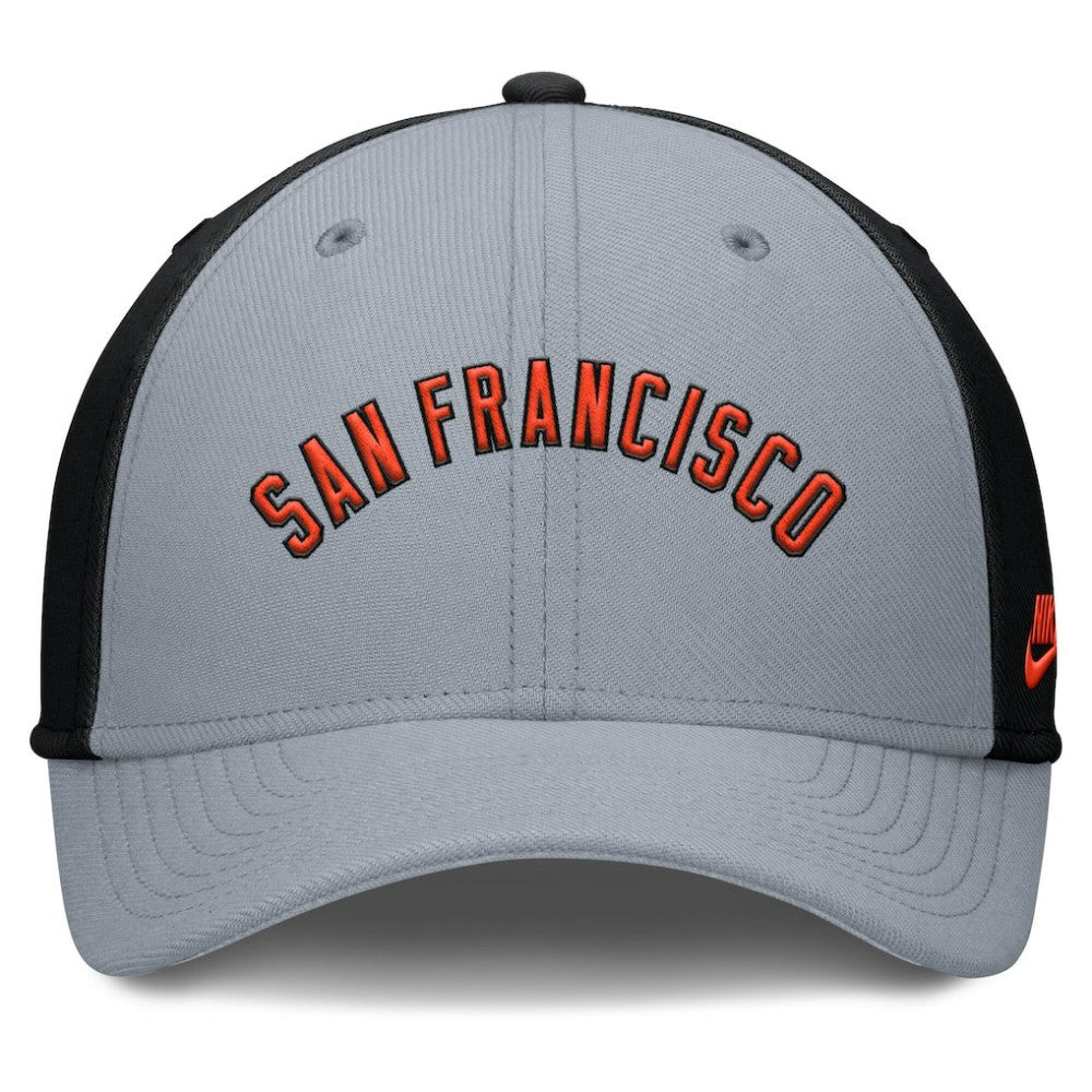 San Francisco Giants Rise Swoosh Performance Flex Hat Gray/Black | Nike