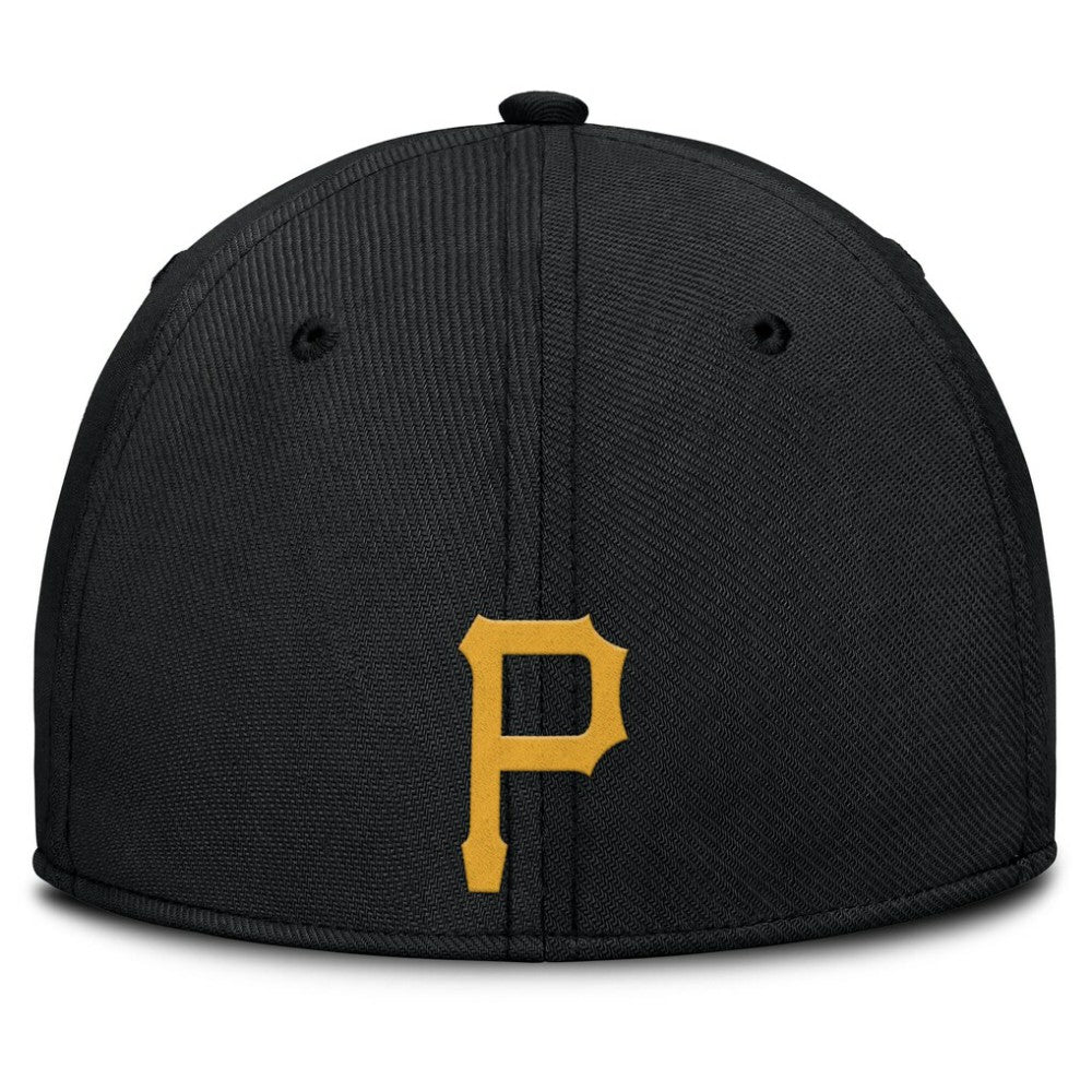 Pittsburgh Pirates Rise Swoosh Performance Flex Hat Gray/Black | Nike