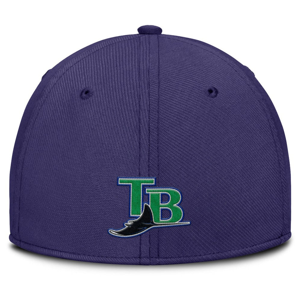 Tampa Bay Rays Rise Swoosh Performance Flex Hat Gray/Purple | Nike