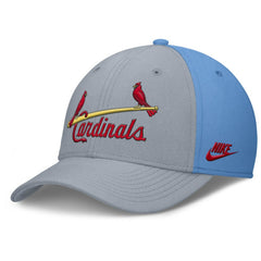 St. Louis Cardinals Rise Swoosh Performance Flex Hat Gray/Light Blue | Nike
