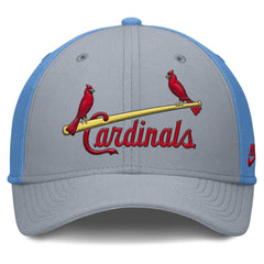St. Louis Cardinals Rise Swoosh Performance Flex Hat Gray/Light Blue | Nike