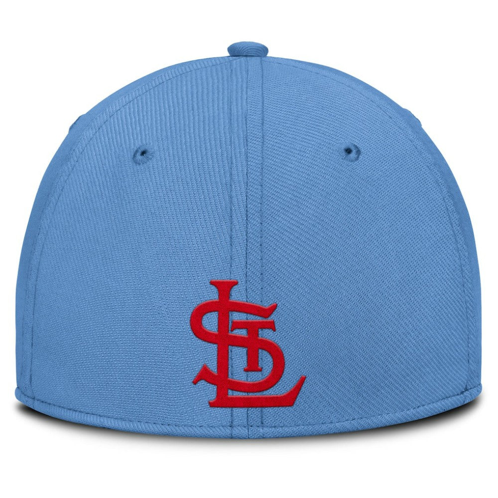 St. Louis Cardinals Rise Swoosh Performance Flex Hat Gray/Light Blue | Nike
