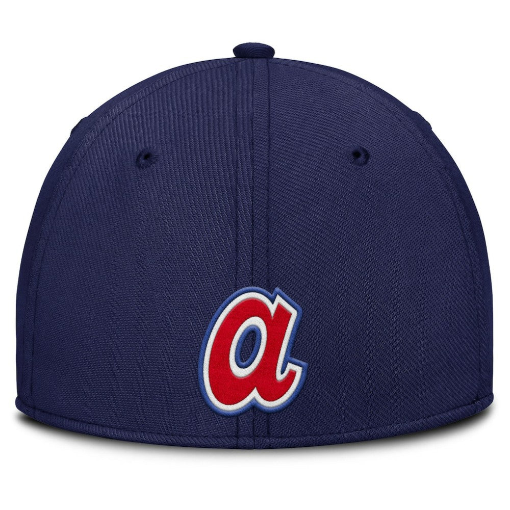 Atlanta Braves Rise Swoosh Performance Flex Hat Gray/Navy | Nike