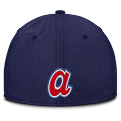 Atlanta Braves Rise Swoosh Performance Flex Hat Gray/Navy | Nike