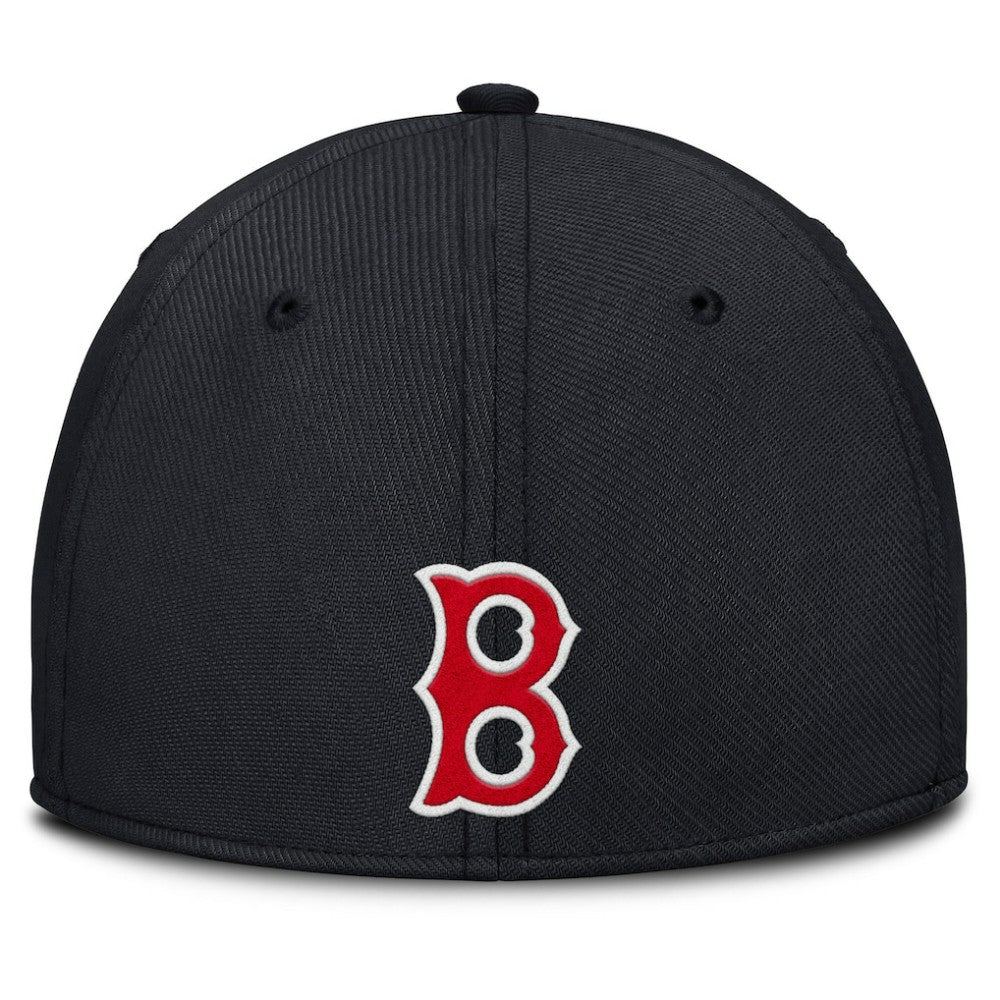 Boston Red Sox Rise Swoosh Performance Flex Hat Gray/Navy | Nike