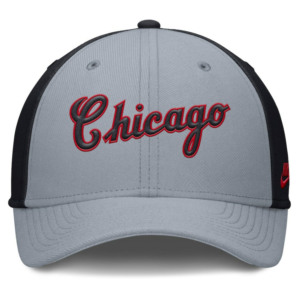 Chicago White Sox Rise Swoosh Performance Flex Hat Gray/Navy | Nike