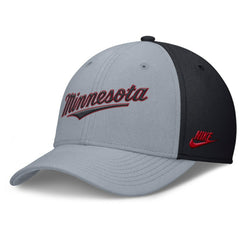 Minnesota Twins Rise Swoosh Performance Flex Hat Gray/Navy | Nike