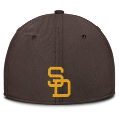 San Diego Padres Rise Swoosh Performance Flex Hat Gray/Brown | Nike