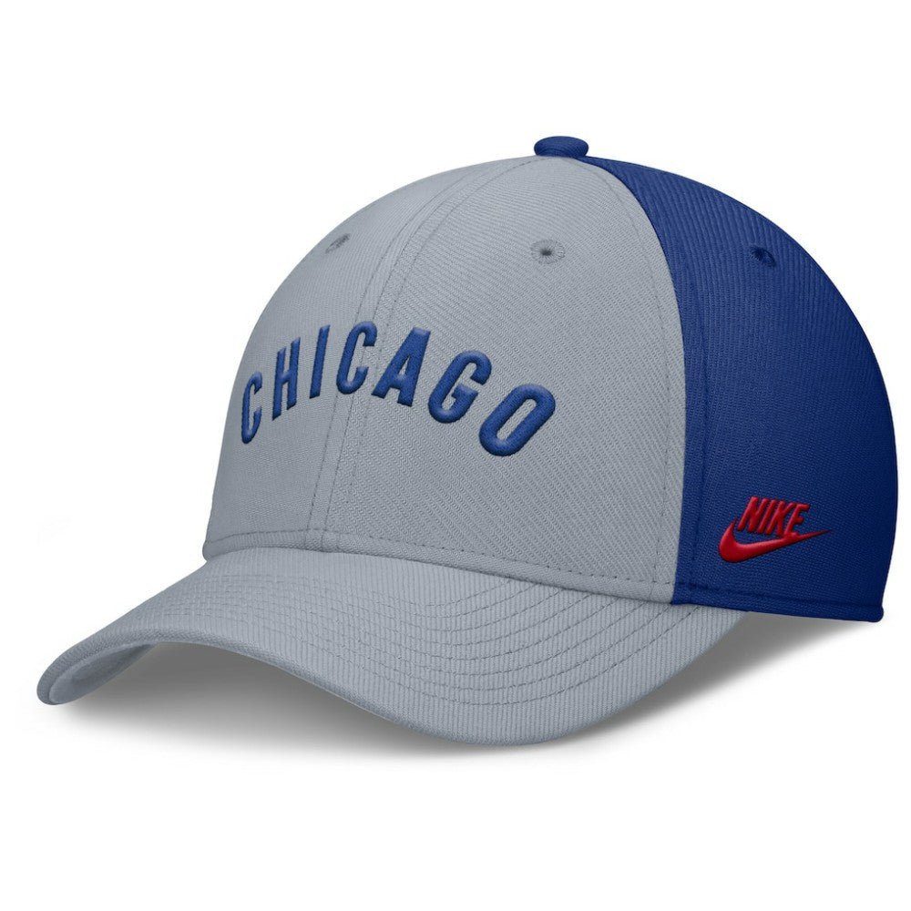 Chicago Cubs Rise Swoosh Performance Flex Hat Gray/Royal | Nike